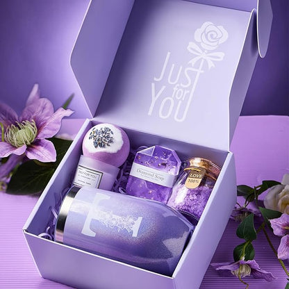 Gifts for Women, Mom - Relaxing Spa Gift Basket for Birthday, Mothers Day, Valentines Day, Christmas, Unique Gift ideas for Sister, Wife, Grandma, Gifts for Women Who Have Everything (T)