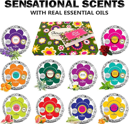 Shower Steamers for Women Gift Set – 24 Pack (4 Boxes of 6), Aromatherapy Shower Bombs w/Essential Oils, Relaxing Shower Melts, Perfect Spa Gift for Christmas, Stocking Stuffers for Women, Men, Teens