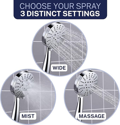 HammerHead Solid Metal Rain Shower System Set with Handheld and 10" Rainfall Head, Shower Valve and Trim Kit, 2-Handle Shower Faucet Set with 2 Way Diverter Body – Oil Rubbed Bronze