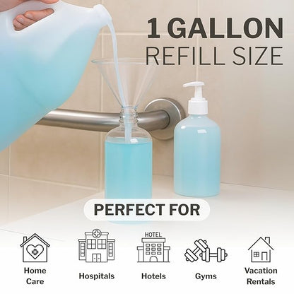 McKesson Body Wash and Shampoo [4 Count] - 1  Gallon Bulk Refill Full Body Wash with Aloe, Summer Rain Scent - Sensitive Skin & Hair 2‑in‑1