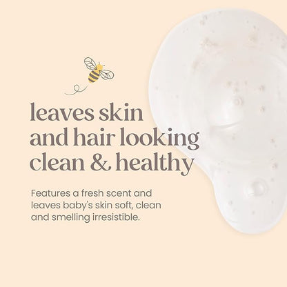Burt's Bees Baby Sensitive Foaming Shampoo and Wash, Fragrance Free, Tear Free, Pediatrician Tested, 97.5% Natural Origin, 8.4 Fluid Ounces, Pack of 3