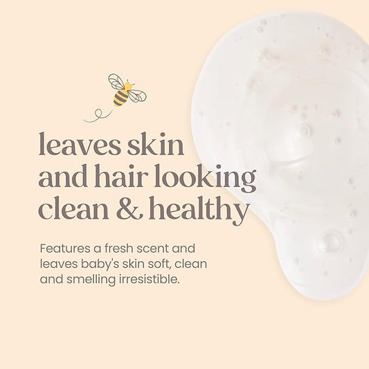 Burt's Bees Baby Sensitive Foaming Shampoo and Wash, Fragrance Free, Tear Free, Pediatrician Tested, 97.5% Natural Origin, 8.4 Fluid Ounces, Pack of 3
