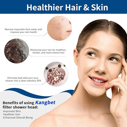 Filtered Shower Head | Shower Head Filter for Hard Water | Improves Skin & Hair by Reducing Chlorine & Heavy Metals from Hard Water-Chrome