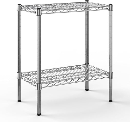 14" Deep x 24" Wide x 27" Height Wire Shelving Kit | 2-Tier |NSF Commercial Storage Rack Unit