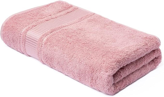 Melissa Linen, Bath Sheet, 100% Turkish Cotton Towel for Bathroom, Absorbent, Quick Dry, Durable and Soft Shower Towel, 35 in x 60 in Large, Spa and Hotel Quality, Dusty Pink