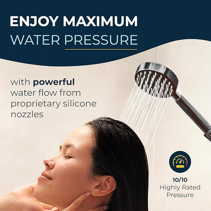 HammerHead Showers® Solid Metal 27.5 Inch Shower Slide Bar Set and Handheld Shower Head with Hose — OIL RUBBED BRONZE — 2.5 GPM High Pressure Spray Wand — Easily Adjust Height & Angle of Handshower