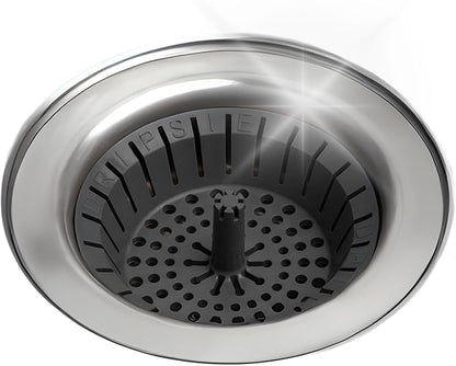 Kitchen Sink Strainer 3.25" - Dripsie Anti-Clog Food Catcher, Flexible Drain Basket, Dishwasher Safe, Standard Fit, Made in USA (1-Pack Gray)