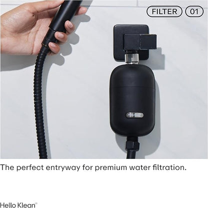 Shower Filter in Beige - Filter Unwanted Metals, Chlorine & Impurities Found in Shower Water - Improves Quality of Skin & Hair - Quick Easy Install For In-Line & Electric Shower