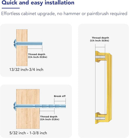 Ravinte Hardware 15 Pack Brushed Brass Cabinet Pulls, 3-3/4 Inch (96mm) Hole Center Zinc Alloy Drawer Handles for Kitchen Cabinets, Cupboards, Dressers, Square Solid Metal Hardware