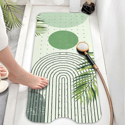 Bathtub Mat Non Slip, Bohemia Extra Long Bath tub Mat Shower Floor Mat with Suction Cups and Drain Holes for Adults Kids Elderly 40 X 16 Inch