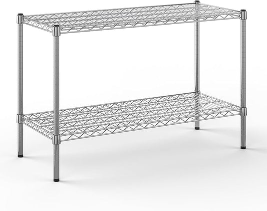 18" Deep x 42" Wide x 27" Height Wire Shelving Kit | 2-Tier | NSF Commercial Storage Rack Unit