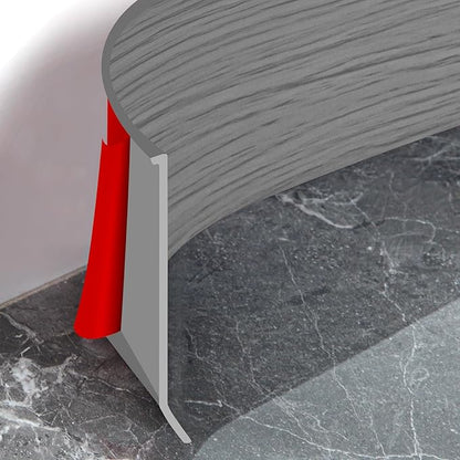 Flexible Baseboard Molding Trim 4 Inch Self-Adhesive Vinyl Wall Base Peel and Stick Cove Base Rubber Wall Baseboard Moulding Trim (60Ft, Light Gray Wood Grain)