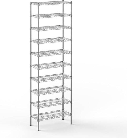 14" Deep x 30" Wide x 96" Height Wire Shelving Kit | 10-Tier | NSF Commercial Storage Rack Unit