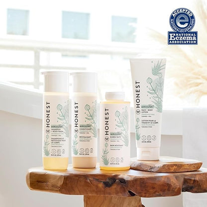 The Honest Company Foaming Bubble Bath Gentle for Baby Naturally Derived Tear-free Hypoallergenic Fragrance Free Sensitive 12 fl oz