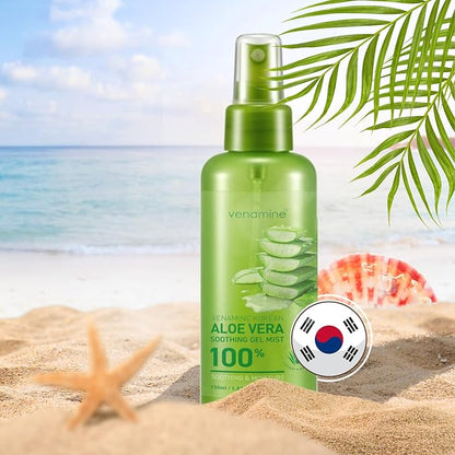 VENAMINE Korean Aloe Vera Soothing & Moisture 100% Gel Mist, 150 Gram