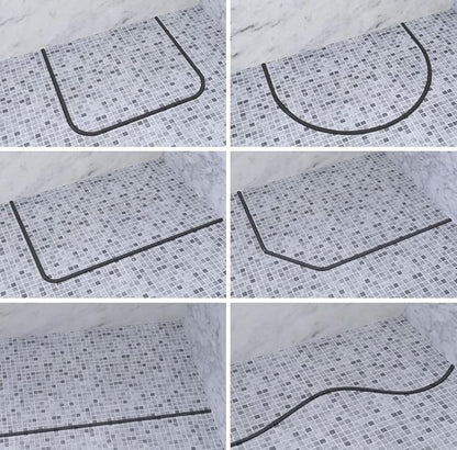 Duzzy 118 Inch Collapsible Shower Water Dam, Shower Threshold Water Stopper Barrier and Retention System and Keeps Water Inside Threshold Dry and Wet Separation, Suitable for Bathroom & Kitchen