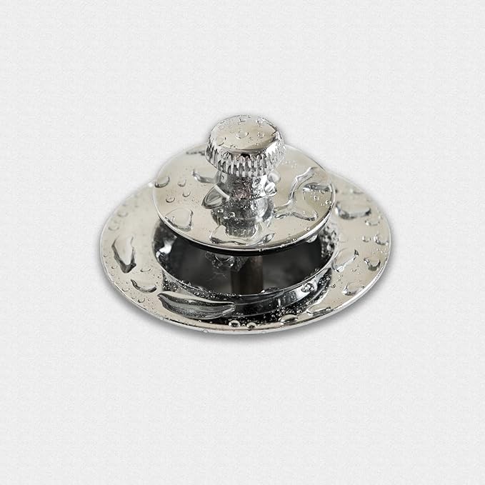 Lift and Turn Bathtub Drain Stopper with ABS Plastic Bushing, Fits in 1-1/2 Inch or 1-3/8 Inch Inner Bathtub Shoe, Easy to Install, Plated Chrome