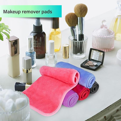 Nugilla Makeup Remover Cloth, 13x7 Inch Reusable Makeup Remover Towels, Microfiber Fast Drying Facial Washcloth, Soft Face Towels for Washing Face