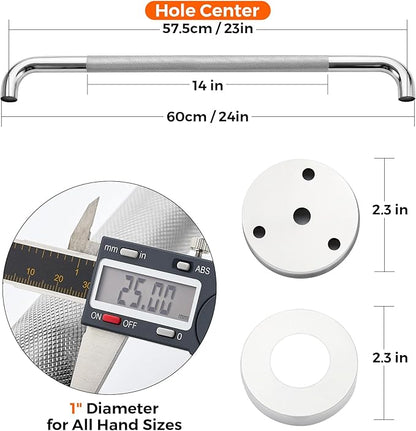Grab Bars for Shower, 1 Pack 24-Inch Anti Slip Shower Handles for Elderly, Safety Shower Grab Bar, Stainless Steel Handicap Grab Bars for Bathroom (Polished Nickel 1" Diameter)