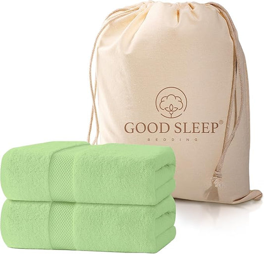 100% Cotton Bath Towels, Pack of 2 Towels for Bathroom, Luxury 700 GSM Bath Towel, Highly Absorbent Bathroom Towel Set, 30 x 60 Inches Large Bath Towels, Super Soft & Quick Dry Towel Set, Sage