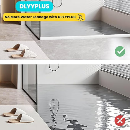 39'' Collapsible Shower Threshold Water Dam Shower Barrier Keeps Water Inside Threshold Dry and Wet Separation Retention System Suitable for Bathroom Kitchen Sink Bathtub