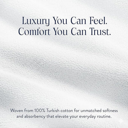 Brooklinen Super-Plush Turkish Cotton Bath Towels - Set of 4 - Cotton, 820 GSM, Highly Absorbent, Machine Washable, Perfect for Home & Bathroom (30" x 58", Solid White)