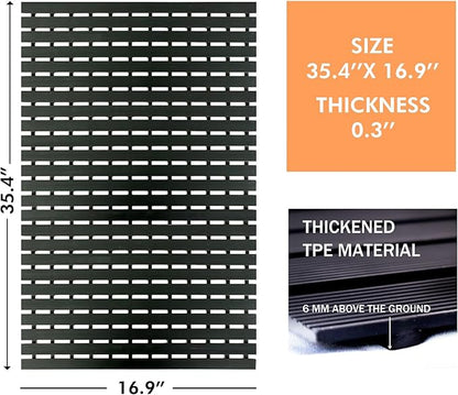 Large Shower Mat Without Suction Cups(35.4"*16.9"),Heavy Duty Bathtub Mat for Elderly,Non Slip Shower Mats for Inside Shower, Rubber Shower Floor Mat for Outside