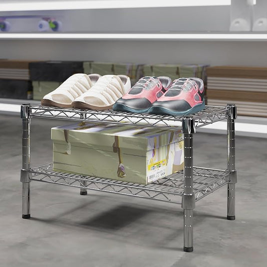 14" Deep x 24" Wide x 14" Height Wire Shelving Kit | 2-Tier | NSF Commercial Storage Rack Unit