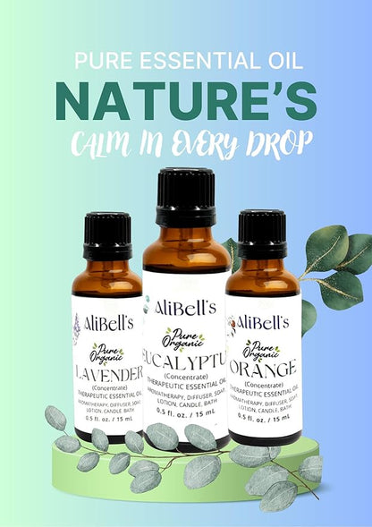 AliBell's - Aromatherapy Oils - Orange Essential Oil Organic - 15 ml Undiluted Therapeutic Grade A Concentrate for Any Use