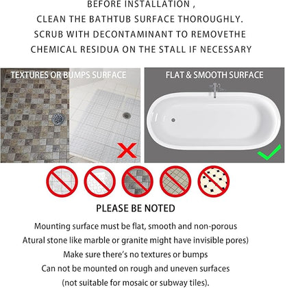 Yimobra Bathtub Mat Non Slip, Super Strong Suction Cups, 27.5"x15.5" Long Shower Mat with Drain Holes, Machine Washable Fast Draining Bath Mats, Bathroom Essentials,MARRS Green