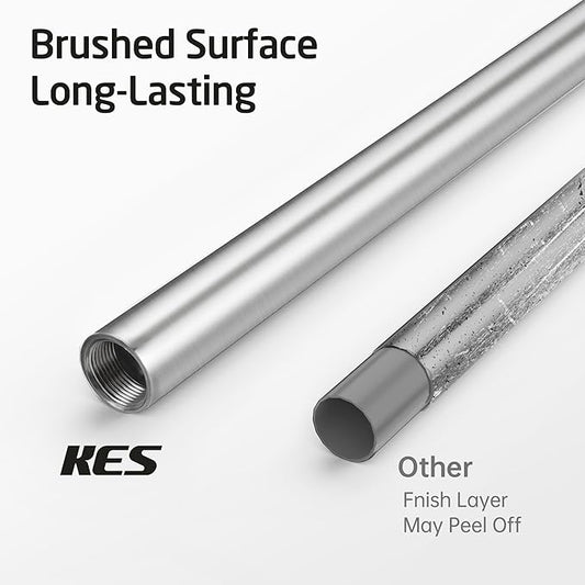 KES Freestanding Toilet Paper Holder Stand Bathroom Toilet Paper Storage Stainless Steel Brushed Steel, BPH286S1A-2