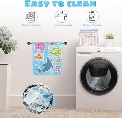 Baby Bath Mat for Tub Non Slip Kids Bathtub Mat Extra Long 40X16 Inch Toddler Bath Tub Shower Mat Anti Slip with Suction Cups & Drain Holes, Machine Washable (Whale Shark)