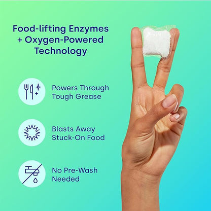 Dropps UltraWash Dishwasher Pods, Fresh Rain (120 Count) - Biobased Power Deep Clean Dishwasher Detergent Tablets for Sparkling Shiny Dishes - No Rinse Aid or Pre-Wash Needed - Dishwashing Pods