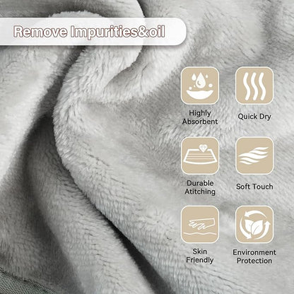 Nugilla Makeup Remover Cloths, 8 Packs Makeup Remover Towels Reusable Face Wash Cloth, Soft Microfiber Face Cloth for Women(Cool Gal)