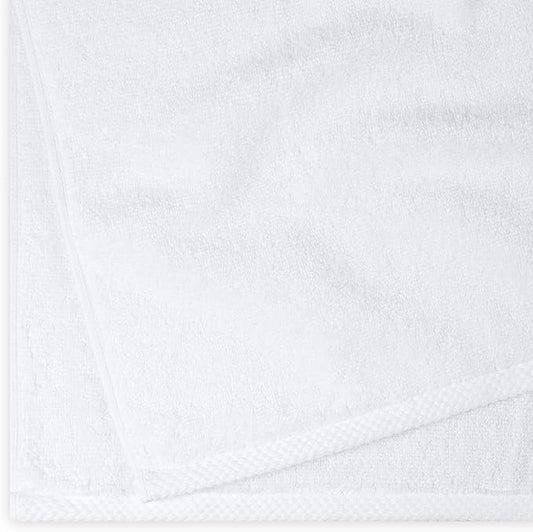 Amazon Basics 2 Piece Quick-Dry Oversize Bath Towel, 100% Cotton, White, 54" x 30" (Pack of 12)