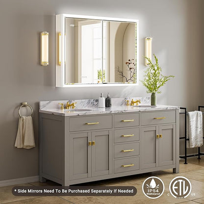 Side Mirrored Kits, 4'' W x 30'' H Decorative Side Mirrors Set of 2 for 30-Inch-Height Beveled Lighted Mirror Cabinet Surface-Mounting-Use Only (for Model-Anglora)