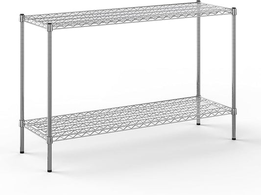 18" Deep x 54" Wide x 34" Height Wire Shelving Kit | 2-Tier | NSF Commercial Storage Rack Unit