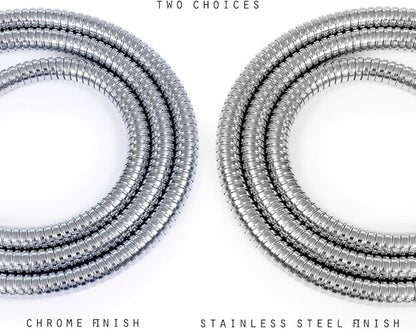 60-inch Shower Hose Replacement, 304 Stainless Steel Hand Held Shower Hose Chrome With Brass Fitting (60-inch, Chrome)