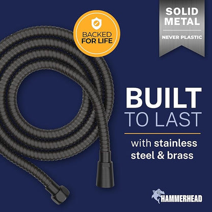 HammerHead Showers Solid Metal Shower Hose Attachment for Showerhead, Extra-Long 72-Inch Universal Replacement Hose for Hand held Shower, Oil Rubbed Bronze