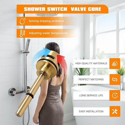 RP51919 6 Setting Diverter Cartridge Fit for Delta R11000 R22000 Faucet Valve Replacement Trim Kit, 6 Way Shower Diverter Parts, Leak-Resistant Design