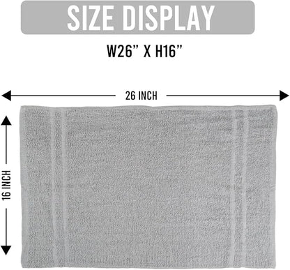 Hand Towels - Pack of 40, 16 x 27 Inches, 100% Cotton, Grey, Highly Absorbable, Facial, Gym, Hair, Face Towels
