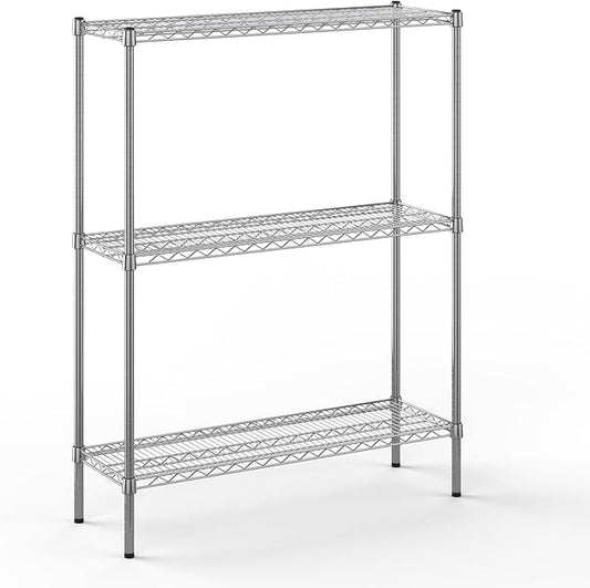 14" Deep x 42" Wide x 54" Height Wire Shelving Kit | 3-Tier | NSF Commercial Storage Rack Unit