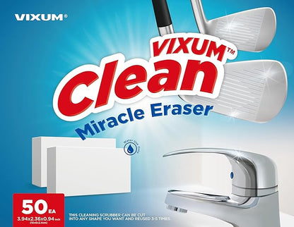 CLEAN Miracle Eraser Pads, 50 Count – Multi-Surface, Chemical-Free Cleaning Pads for Home