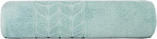 BAGNO MILANO Organic Turkish Cotton Bath Towels, Luxury Jacquard Collection, Certified Organic Highly Absorbent, Soft-Plush Towel Set (Mint, Bathsheet)