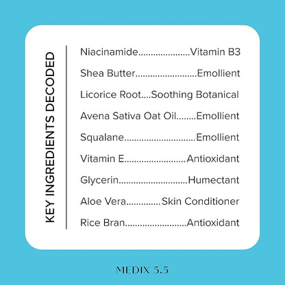 MEDIX Fragrance Free Niacinamide Face Moisturizer + Shea Butter Cream For Face & Body Lotion | Anti Aging Skin Care Firming Cream For Wrinkles, Dark Spots, Large Pores, 15 Fl Oz