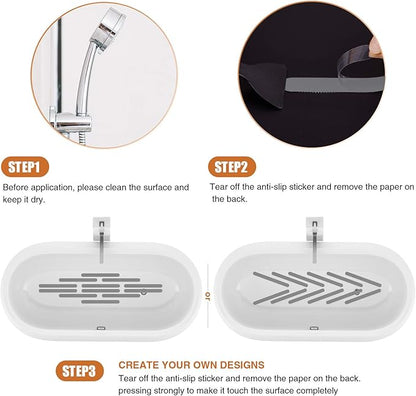 Anti Slip Shower Stickers, Safety Bathtub Strips Adhesive Decals with Premium Scraper for Bath Tub Shower Stairs Ladders Boats