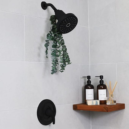 SEVENTY 4-Setting Filtered Shower Head with Shower Filter in Matte Black – Helps Reduce Chlorine and Impurities for Healthier Hair, Skin and Scalp, Easy to Install (Model 12157)