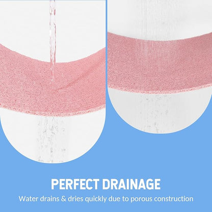Non-Slip Bathtub Mat, Anti Slip Shower Mat, Fast Drying Bathtub Mats, Foot Scrubber Mat, Anti Slip Mat for Tub, Floor, Bathroom, Kitchen, Home, Hotel (Pink 24"×16")