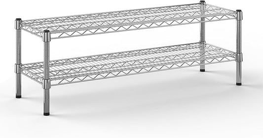 14" Deep x 42" Wide x 14" Height Wire Shelving Kit | 2-Tier | NSF Commercial Storage Rack Unit