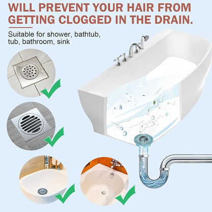 Gotega Bathroom Sink Drain Strainers, Hair Catcher Shower Drain Covers Protector, Flexible TPR Material, Multiple Colors for Bathroom Tub Shower and Sink Hair Trap Garbage Disposal Parts, 5 Pack